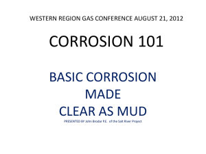 CORROSION 101 - Western Regional Gas Conference