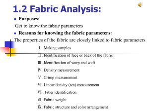 Reasons for knowing the fabric parameters