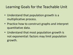 Teachable Unit: Population Growth