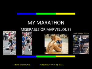 Marathon Training Presentation
