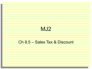 MJ2 - Ch 8.5 Sales Tax & Discount