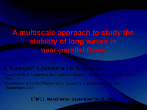 Multiscale analysis of long three-dimensional perturbation waves in