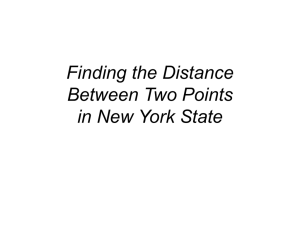 Finding the Distance Between Two Points in New