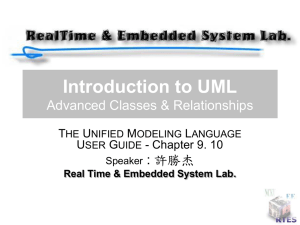 Introduction to UML Advanced Classes & Relationships