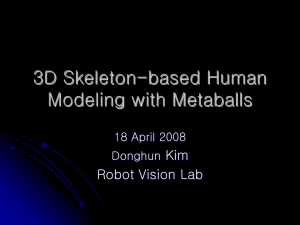 Skeleton-based 3D Metaball Human Model