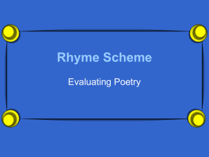 Rhyme Scheme - The Carlton Connection