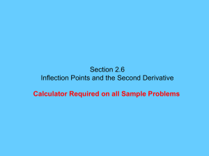 Section 2.6 - Inflection Points and the Second Derivative