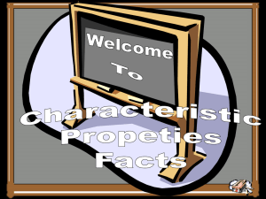 Characteristic Properties Review Game