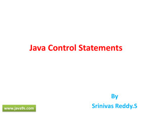 Java Control Statements PPT.