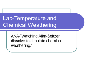 Lab-Temperature and Chemical Weathering