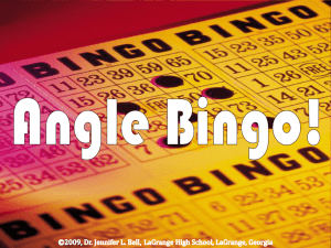 Complementary and Supplementary Angle Bingo!