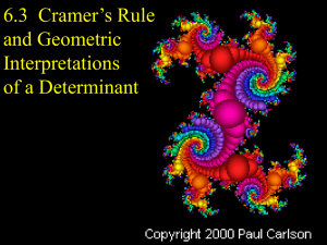 6.3 Geometric interpretations of the determinant