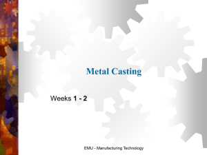 FUNDAMENTALS OF METAL CASTING - Department of Mechanical