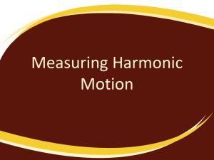 2 Measuring Harmonic Motion