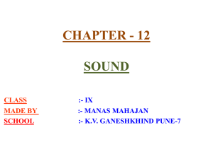 CHAPTER - 12 SOUND