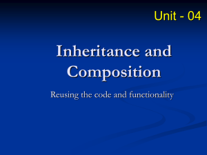 Inheritance and Composition