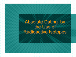 Radiometric dating - PowerPoint