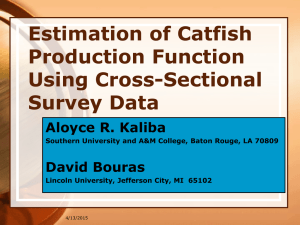 Estimation of Catfish Production Function Using Cross