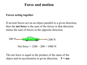 Force and motion 2