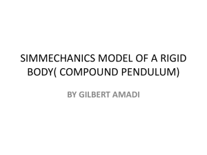 simmechanics model of a rigid body( compound - Ret