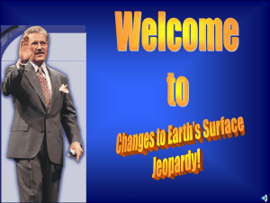 Changes to Earths Surface JEOPARDY