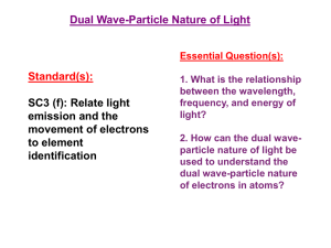 SC3 (f): Relate light emission and the movement of electrons to