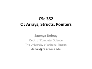 03 C - Arrays, Structs, Pointers