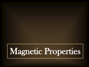 Magnetic Properties Introduction