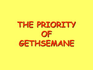 "The Priority of Gethsemane"