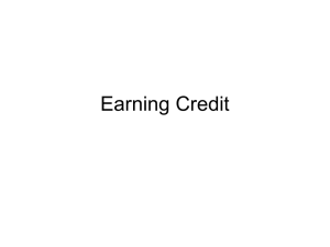 Earning Credit