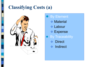 Classifying Costs