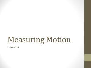Chapter 11 section 1 Measuring Motion