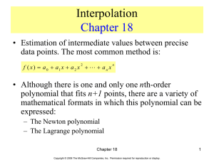 Interpolation Chapter 18