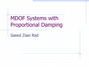 MDOF Systems with Proportional Damping - Saeed Ziaei-Rad