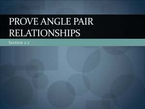 Prove Angle Pair Relationships