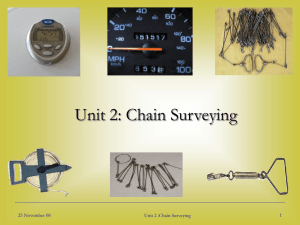 Unit 2 – Chain surveying