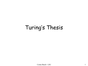 Variations of Turing Machines