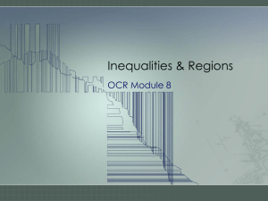 Inequalities & Regions