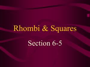 6-5 Rhombi and Squares - Crestwood Local Schools