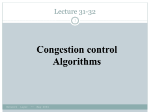 Congestion control Algorithms