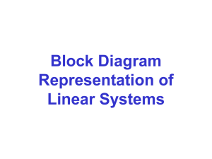 Block Diagram Representation of Linear Systems