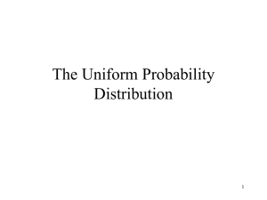 The Uniform Probability Distribution