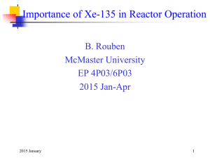 Importance of Xe-135 in Reactor Operation