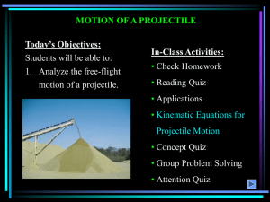Motion of projectiles