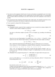ELEC3730 - Assignment # 1 - Signal Processing Microelectronics