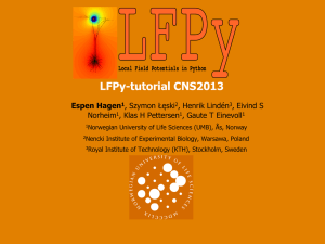 LFPy-tutorial CNS2013 - Computational Neuroscience at UMB, Ås
