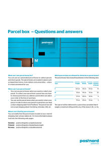 Parcel box – Questions and answers