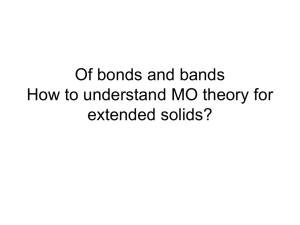 Of bonds and bands How to understand MO theory for extended