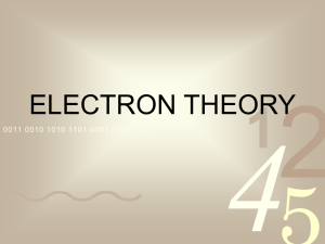 Electron Theory Lesson