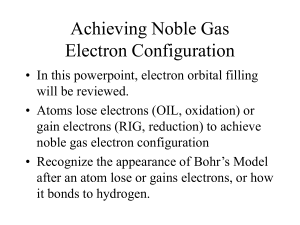 Achieving Noble Gas Electron Configuration
